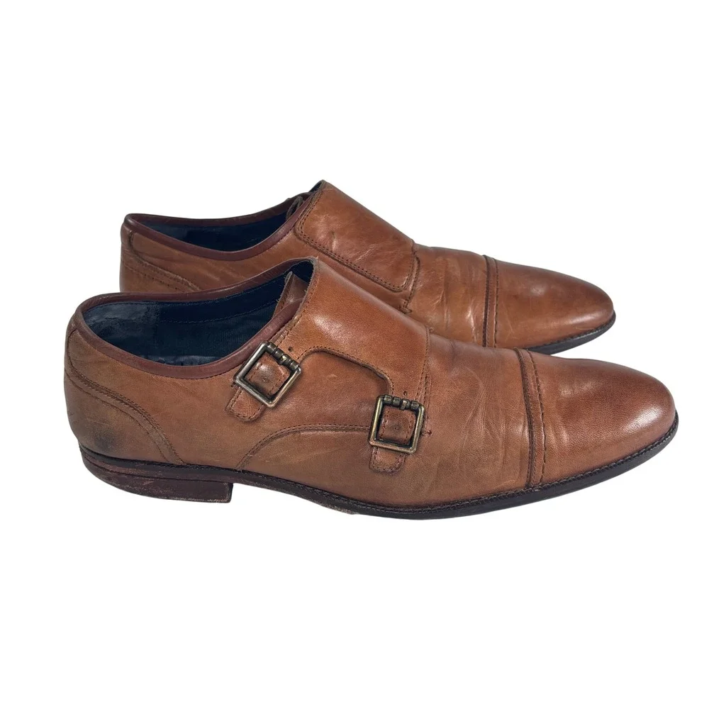 Cole Haan Monk Strap Dress Shoes Preppy Old Money Academia Leather 10.5 Heritage